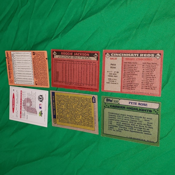 Vintage 80s 90s Mike Schmidt Reggie Jackson Pete Rose Topps MLB - Picture 5 of 5